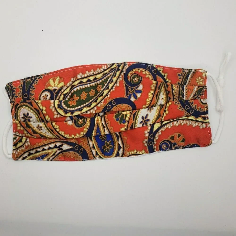 Silk Paisley face mask